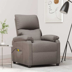 Poltrona de massagens tecido cinza-acastanhado