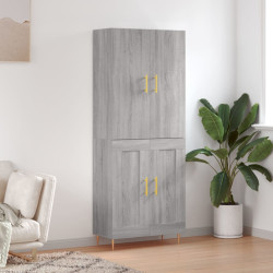 Armário alto 69,5x34x180 cm derivados de madeira sonoma cinza