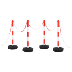 Conjunto de postes com corrente de plástico 10 m