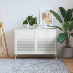 Portas de armário 2 pcs design de persiana pinho maciço branco