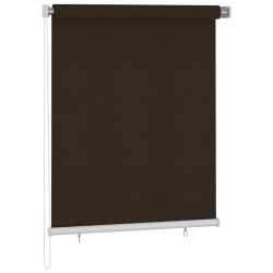 Estore de rolo para exterior 125 (l) x 140 (a) cm castanho