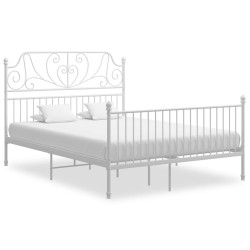 Estrutura de cama metal 140x200 cm branco