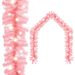 Grinalda de natal com luzes LED 20 m cor-de-rosa