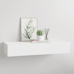 Prateleira de parede com gaveta MDF 60x23,5x10 cm branco
