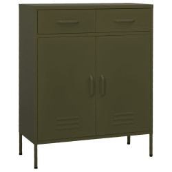 Armário de arrumação aço 80x35x101,5 cm verde-azeitona