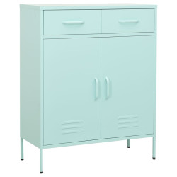 Armário de arrumação aço 80x35x101,5 cm verde-hortelã