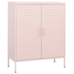 Armário de arrumação aço 80x35x101,5 cm rosa