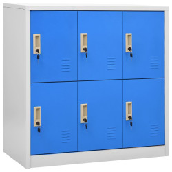 Cacifo 90x45x92,5 cm aço cinzento-claro e azul