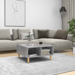 Mesa de centro 60x60x30 cm derivados de madeira cinza cimento