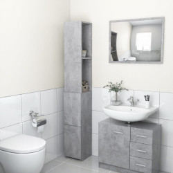 Armário wc 25x26,5x170 cm derivados de madeira cinzento cimento