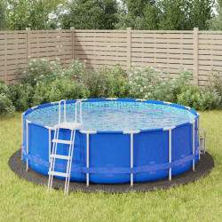 Pano para chão de piscinas ø428 cm poliéster geotêxtil cinza