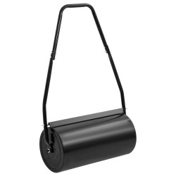 Rolo para relvado de jardim c/ pega 42 l ferro e aço preto