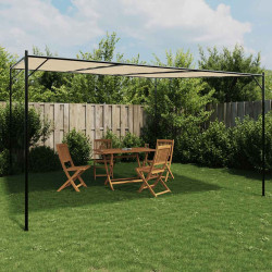 Gazebo 4x4 m 180 g/m² tecido e aço bege