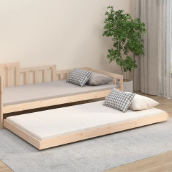 Estrutura de cama sem colchão 80x200 cm madeira de pinho maciça
