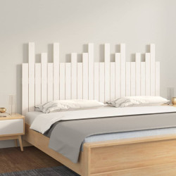 Cabeceira de parede 159,5x3x80cm madeira de pinho maciça branco