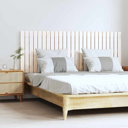 Cabeceira de parede 159,5x3x60 cm pinho maciço branco