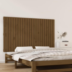 Cabeceira de parede 147x3x90 cm pinho maciço castanho-mel