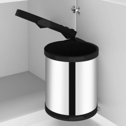 Caixote do lixo para cozinha embutido aço inoxidável 12 l