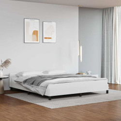 Estrutura de cama c/ cabeceira sem colchão 160x200 cm branco