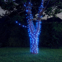 Luzes solares 2 pcs 2x200 LED p/ interior/exterior azuis