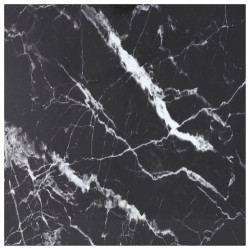 Tampo mesa 80x80 cm 6 mm vidro temperado design mármore preto