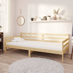 Sofá-cama pinho maciço 90x200 cm
