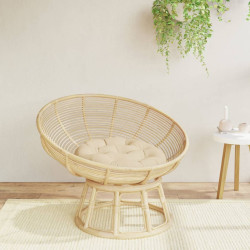 Almofadão redondo ø 60 x11 cm tecido oxford bege