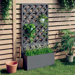 Vaso/floreira com treliça wpc 65x33x135 cm