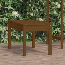 Banco de jardim 80x44x45cm madeira de pinho maciça castanho-mel