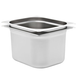 Recipientes gastronorm 2 pcs gn 1/2 200 mm aço inoxidável