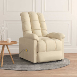 Poltrona de massagens tecido cor creme