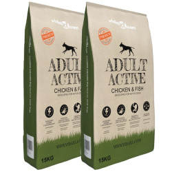 Ração premium cães adult active chicken & fish 2 pcs 30 kg
