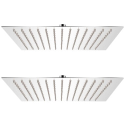 Cabeça de chuveiro 2 pcs aço inoxidável 25x25 cm