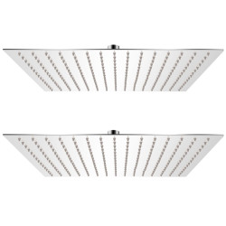 Cabeça de chuveiro 2 pcs aço inoxidável 40x40 cm