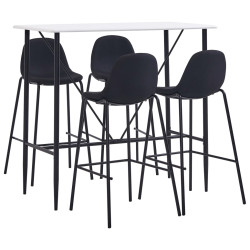 5 Pcs conjunto de bar tecido preto
