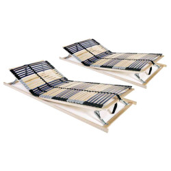 Estrados de ripas 2 pcs com 42 ripas 7 zonas 70x200 cm