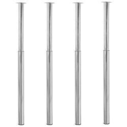 Pernas de mesa telescópicas 4 pcs 710 mm-1100 mm cromado