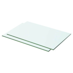 Prateleiras 2 pcs 50x25 cm vidro transparente