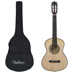 Guitarra clássica iniciantes/crianças c/ saco 1/2 34" tília