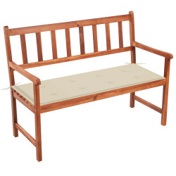 Banco de jardim c/ almofadão 120 cm madeira de acácia maciça