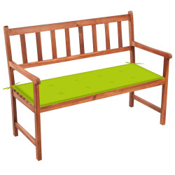 Banco de jardim c/ almofadão 120 cm madeira de acácia maciça