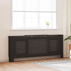 Cobertura de radiador MDF 205 cm preto