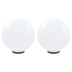 Candeeiros esféricos LED 2 pcs 50 cm pmma