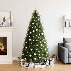 111 Pcs conjunto de enfeites de natal poliestireno branco/cinza