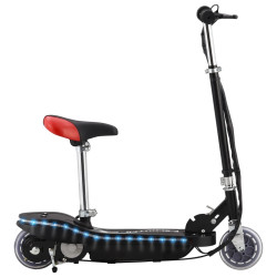 Trotinete para criança com assento e LED 120 w preto