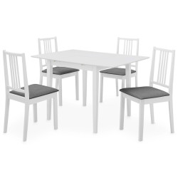 5 Pcs conjunto de jantar MDF branco