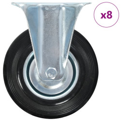 8 Pcs rodas fixas 125 mm