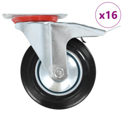 16 Pcs rodas giratórias 160 mm