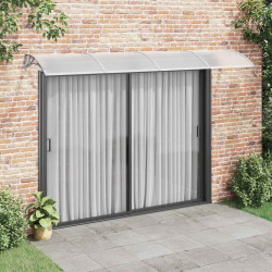 Cobertura de porta cinza 350x100 cm policarbonato