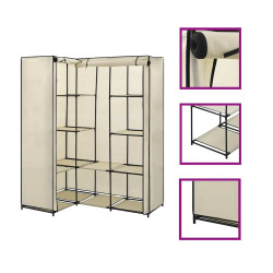 Roupeiro de canto 130x87x169 cm creme